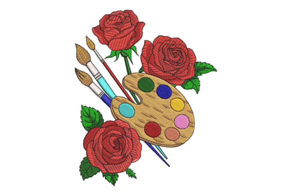 Artist Palette Roses: A Versatile Design for Etsy