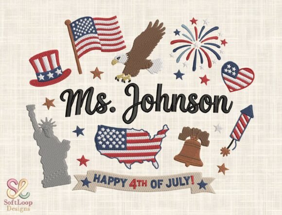 Celebrate with Custom Patriotic USA Embroidery
