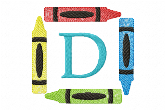 Crayons Frame Monogram Letter D Review
