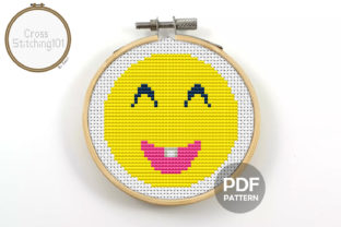 Emoji Smiley Modern Cross Stitch for Business