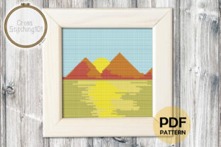 Mountain Scenery Modern Cross Stitch for Holidays