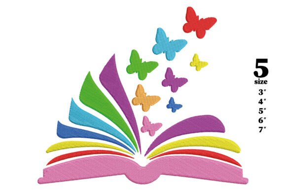 Open Book with Butterflies: A Festive Embroidery Delight