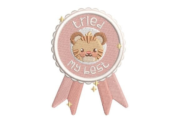 Tried My Best, Tiger Award: A Heartwarming Embroidery Design